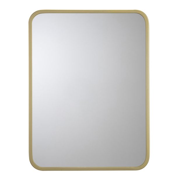 Croydex 600mm x 450mm Brass Framed Rectangular Mirror Cabinet - Image 3