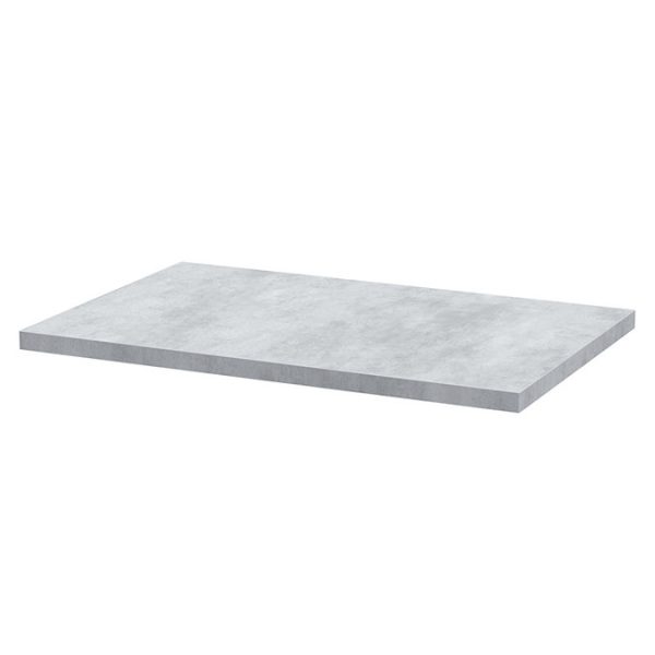 Venice Fluted 600mm Grey Vanity Unit   Wall Hung 2 Drawer Unit with Bellato Grey Worktop & Chrome Handles - Image 4
