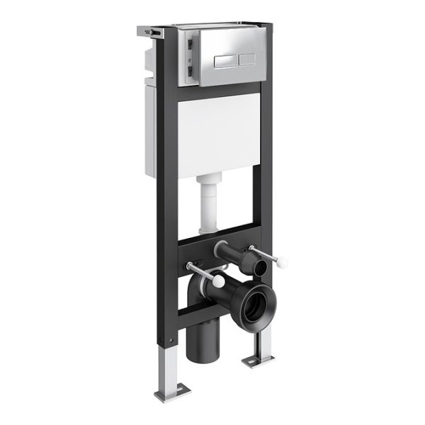 Arezzo Complete Wall Hung Toilet Set   Chrome Flush - Image 7