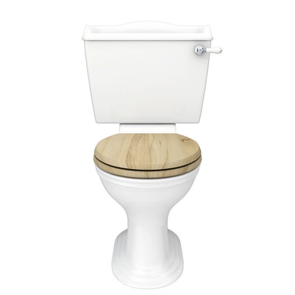 York Traditional Close Coupled Toilet with Soft Close Seat - Image 3