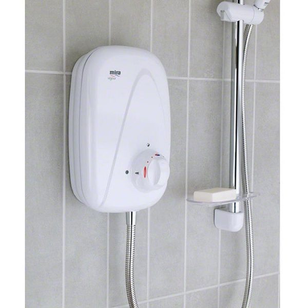Mira   Vigour Manual Power Shower   White & Chrome - Image 2