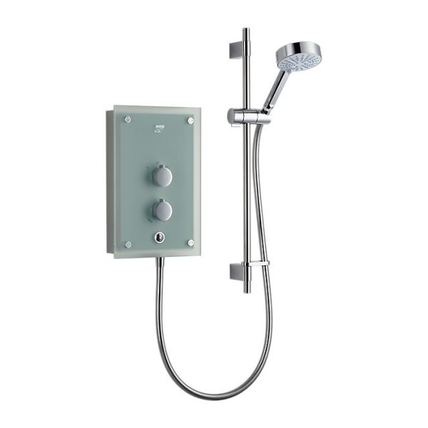 Mira   Azora 9.8kw Thermostatic Electric Shower   Frosted Glass