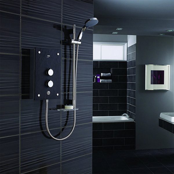 Mira Galena 9.8kW Slate Effect Thermostatic Electric Shower - Image 5
