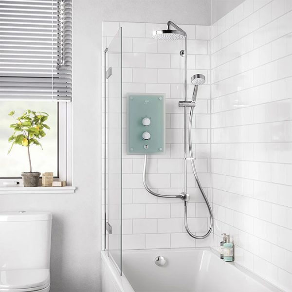 Mira Azora Dual 9.8 KW Electric Shower   Frosted Glass - Image 4