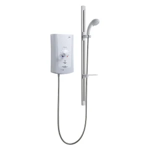 Mira   Advance Flex Low Pressure 9.0kw Thermostatic Electric Shower   White & Chrome