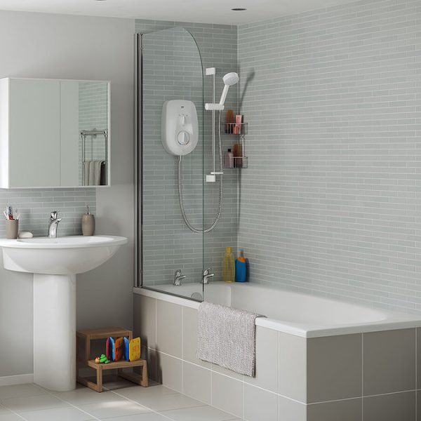 Mira Vie 9.5kW Electric Shower   White/Chrome - Image 2