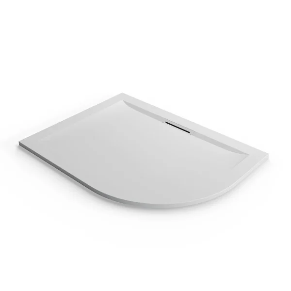 Mira Flight Level Safe 1200 x 900mm LH Anti Slip White Offset Quadrant Shower Tray