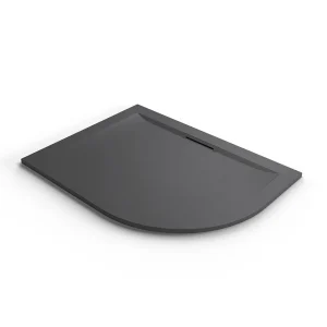 Mira Flight Level 1200 x 900mm LH Slate Effect Offset Quadrant Shower Tray