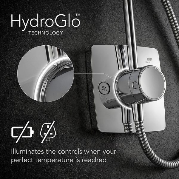 Mira Opero Dual Chrome Thermostatic Mixer Shower - Image 4
