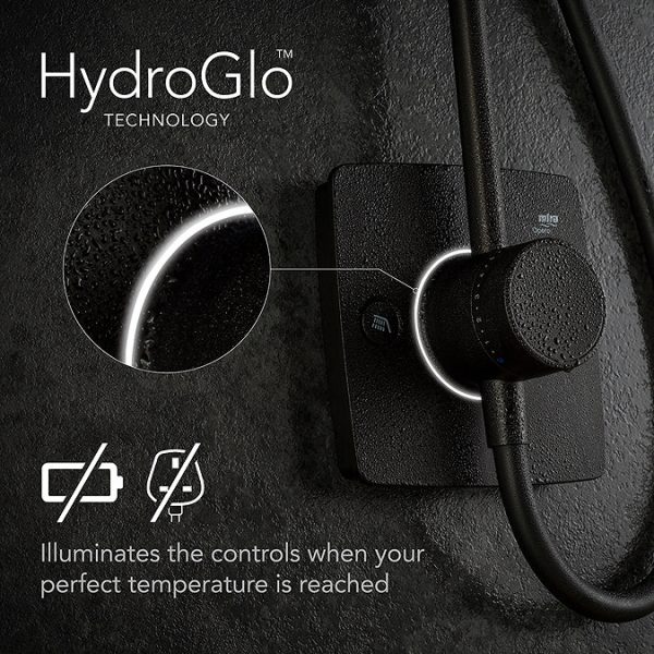 Mira Opero Dual Matt Black Thermostatic Mixer Shower - Image 4