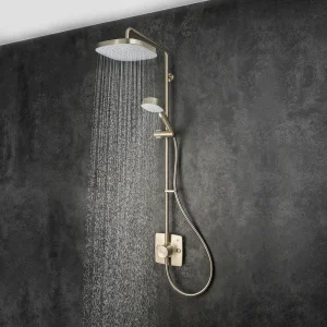 Mira Opero Dual Brushed Nickel Thermostatic Mixer Shower