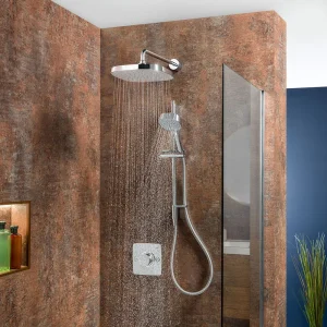 Mira Evoco Dual Outlet Chrome Thermostatic Mixer Shower