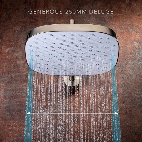 Mira Evoco Dual Outlet Brushed Nickel Thermostatic Mixer Shower - Image 3