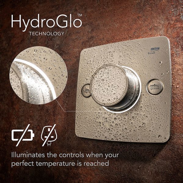 Mira Evoco Dual Outlet Brushed Nickel Thermostatic Mixer Shower - Image 6