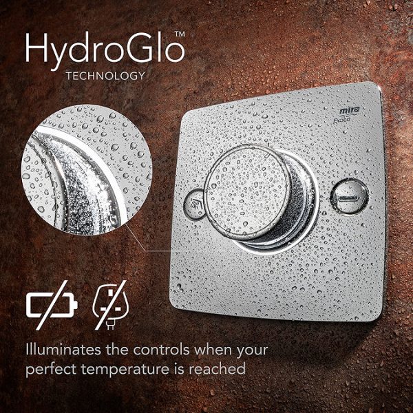 Mira Evoco Dual Outlet Chrome Thermostatic Mixer Shower with Bathfill - Image 6