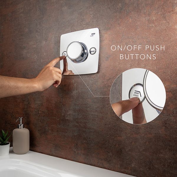 Mira Evoco Dual Outlet Chrome Thermostatic Mixer Shower with Bathfill - Image 7