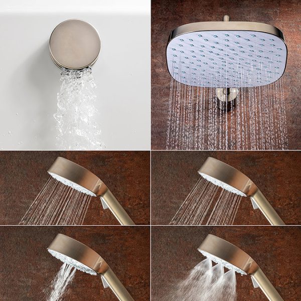 Mira Evoco Triple Outlet Brushed Nickel Thermostatic Mixer Shower with Bathfill - Image 3