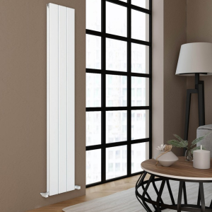 Carisa Angers Double Panel Textured White Aluminum Radiator 1800 x 295mm