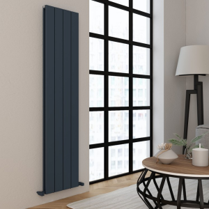 Carisa Angers Double Panel Textured Anthracite Aluminum Radiator 1800 x 395mm