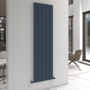 Carisa Angers Single Panel Textured Anthracite Aluminum Radiator 1800 x 495mm