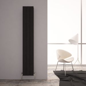 Carisa Monza Double Panel Textured Black Aluminum Radiator 1800 x 280mm