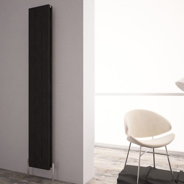 Carisa Monza Double Panel Textured Black Aluminum Radiator 1800 x 280mm - Image 3