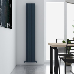 Carisa Monza Double Panel Textured Anthracite Aluminum Radiator 1800 x 280mm