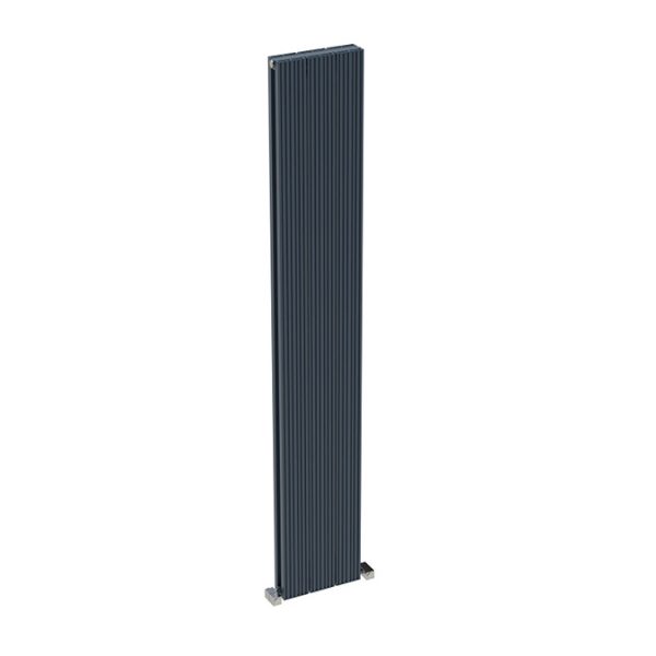 Carisa Monza Double Panel Textured Anthracite Aluminum Radiator 1800 x 280mm - Image 3