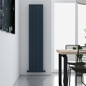 Carisa Monza Double Panel Textured Anthracite Aluminum Radiator 1800 x 375mm