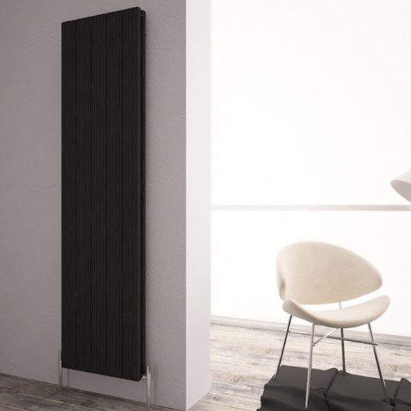Carisa Monza Double Panel Textured Black Aluminum Radiator 1800 x 470mm - Image 3