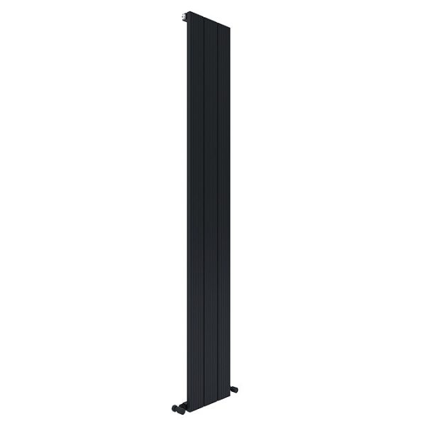 Carisa Monza Single Panel Textured Black Aluminum Radiator 1800 x 280mm - Image 3