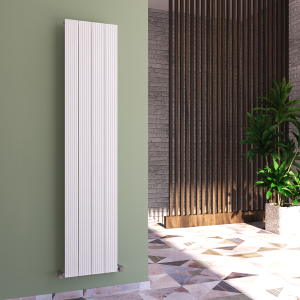 Carisa Monza Single Panel Textured White Aluminum Radiator 1800 x 375mm