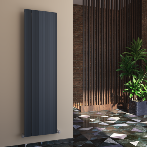 Carisa Monza Single Panel Textured Anthracite Aluminum Radiator 1800 x 470mm