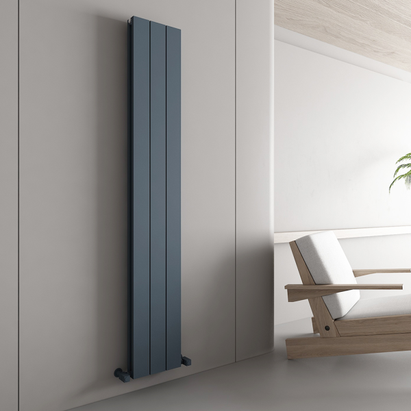 Carisa Nemo Double Panel Textured Anthracite Aluminum Radiator 1800 x 280mm