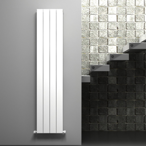 Carisa Nemo Double Panel Textured White Aluminum Radiator 1800 x 375mm