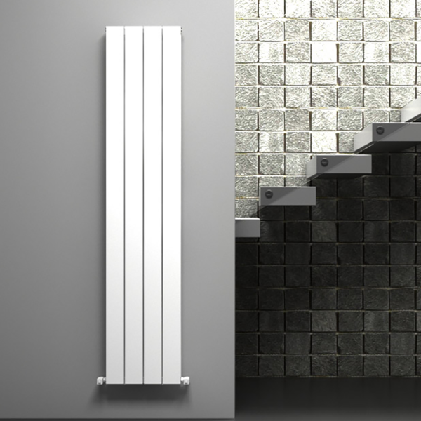 Carisa Nemo Double Panel Textured White Aluminum Radiator 1800 x 375mm