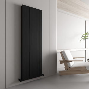 Carisa Nemo Double Panel Textured Black Aluminum Radiator 1800 x 565mm