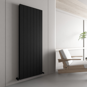 Carisa Nemo Double Panel Textured Black Aluminum Radiator 1800 x 660mm