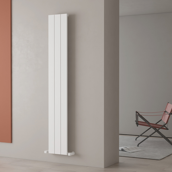 Carisa Nemo Single Panel Textured White Aluminum Radiator 1800 x 280mm
