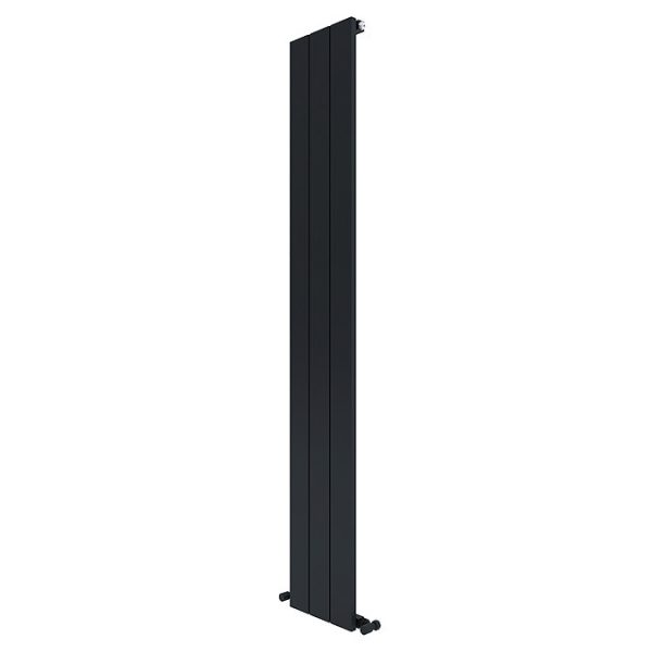 Carisa Nemo Single Panel Textured Black Aluminum Radiator 1800 x 280mm - Image 3