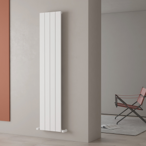 Carisa Nemo Single Panel Textured White Aluminum Radiator 1800 x 375mm