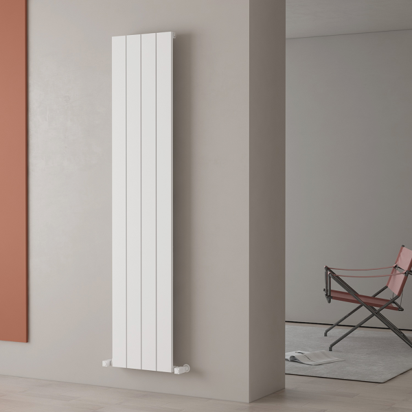 Carisa Nemo Single Panel Textured White Aluminum Radiator 1800 x 375mm