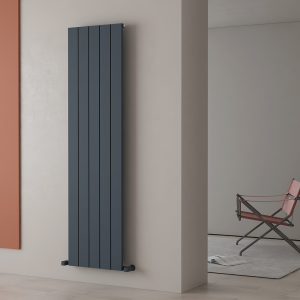 Carisa Nemo Single Panel Textured Anthracite Aluminum Radiator 1800 x 470mm