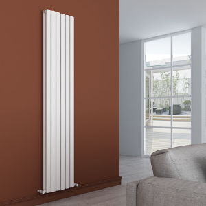Carisa Tallis Double Panel Textured White Aluminum Radiator 1800 x 350mm