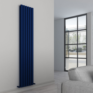 Carisa Tallis Double Panel Textured Navy Blue Aluminum Radiator 1800 x 350mm