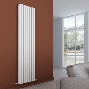 Carisa Tallis Double Panel Textured White Aluminum Radiator 1800 x 470mm
