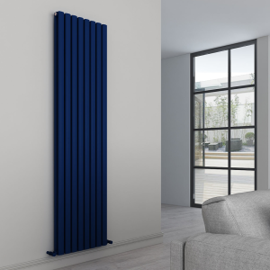 Carisa Tallis Double Panel Textured Navy Blue Aluminum Radiator 1800 x 470mm