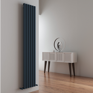 Carisa Tallis Single Panel Textured Anthracite Aluminum Radiator 1800 x 350mm