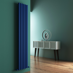 Carisa Tallis Single Panel Textured Navy Blue Aluminum Radiator 1800 x 350mm