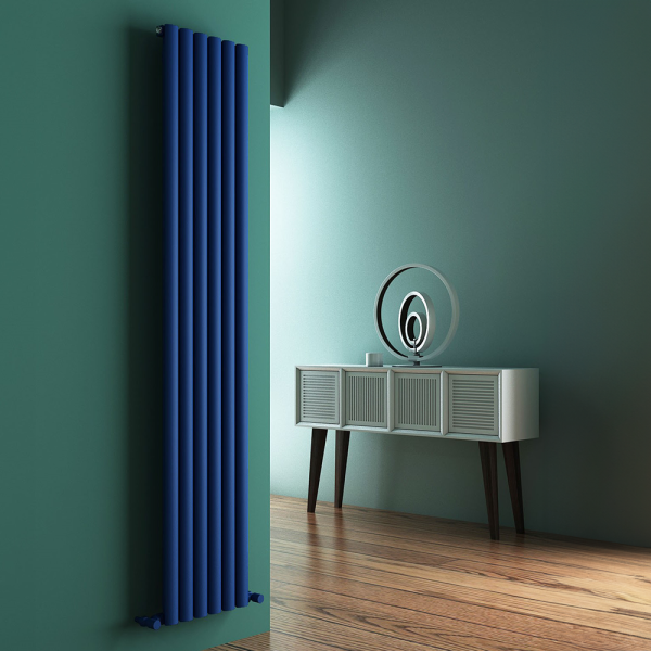 Carisa Tallis Single Panel Textured Navy Blue Aluminum Radiator 1800 x 350mm